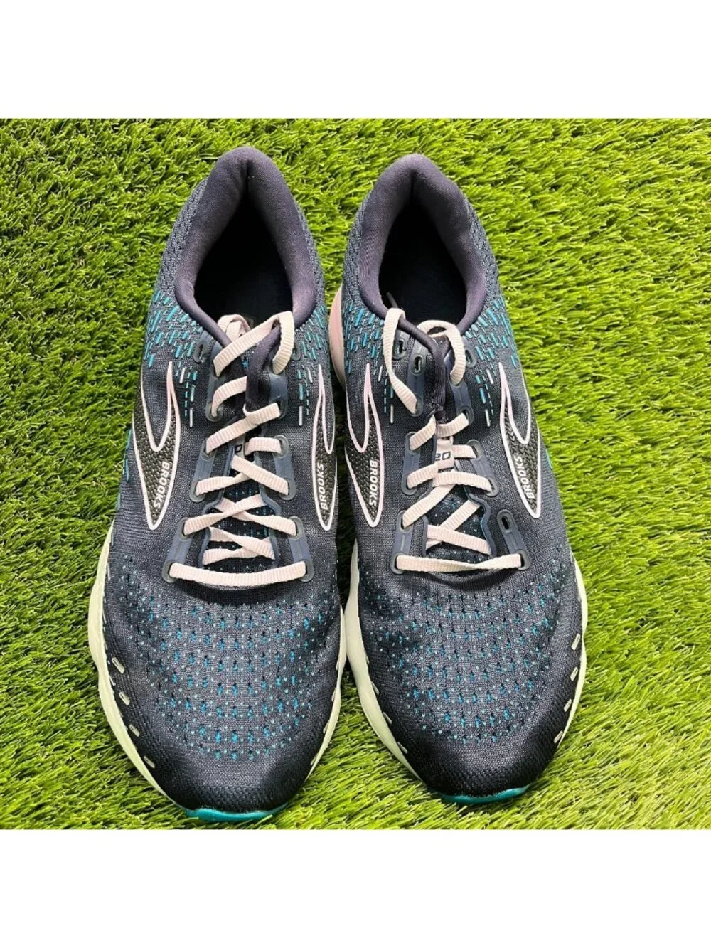 Brooks Glycerin 20 Womens Size 12D Blue Purple Athletic Running Shoes Sneakers